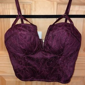 Crop top lace corset